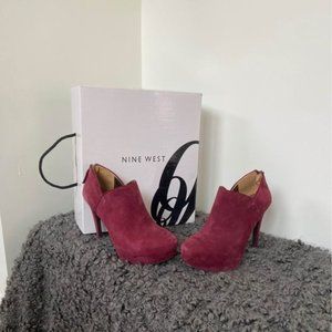 Gorgeous wine Nine West Booties - Size 7